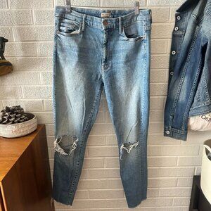 Mother Denim High Waisted Looker Ankle Fray, Shoot to Thrill, 31